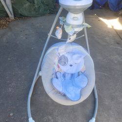 Infant Baby Musical Swing, Plug In, Clean, Good Wkg Cond, MPU