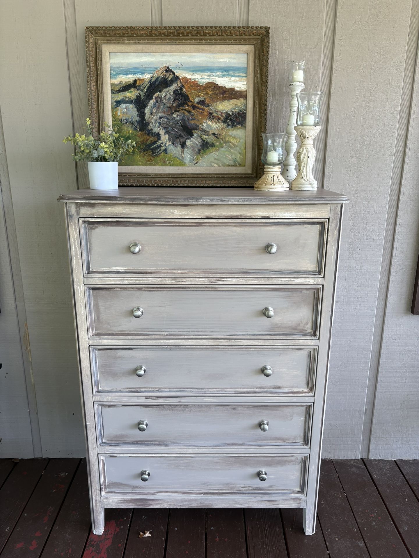 Rustic Distressed Chest Dresser