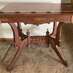 Burled Walnut Antique Table