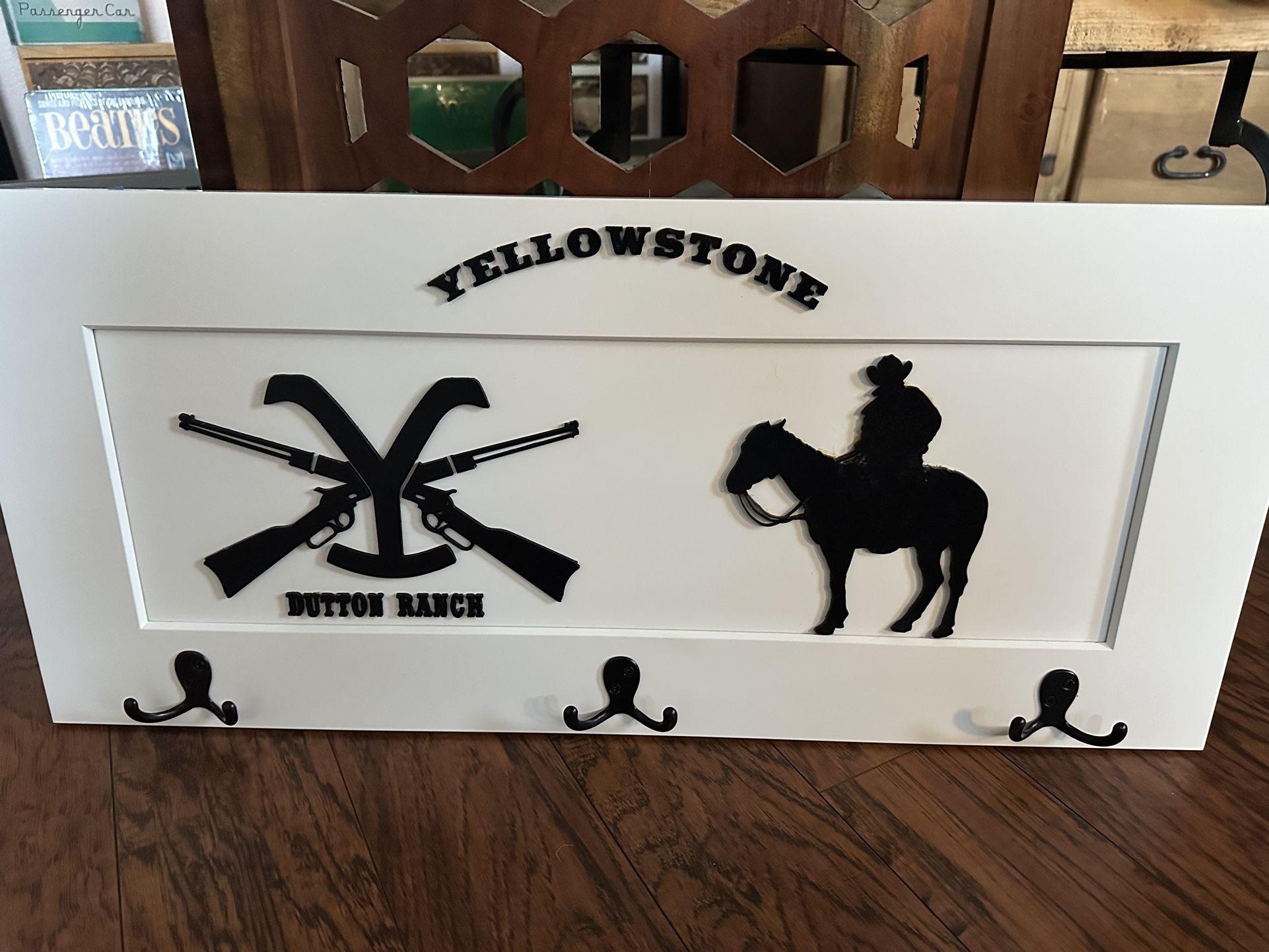Custom Made Laser Cut Yellowstone Coat Hangar