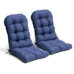 New 19.7 in. x 49.6 in. 2-Piece Outdoor Adirondack Chair Cushion Rocking Chair Cushions High Back in