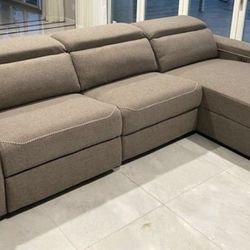 Recliner Sofa With USB Ports Headrest 