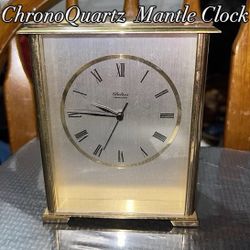 Chelsea Solid Brass  ChronoQuartz  Mantle Clock Gorgeous! Engraved