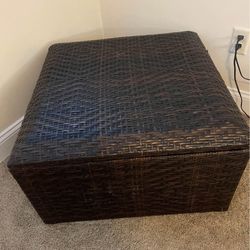 Wicker Storage Ottoman 