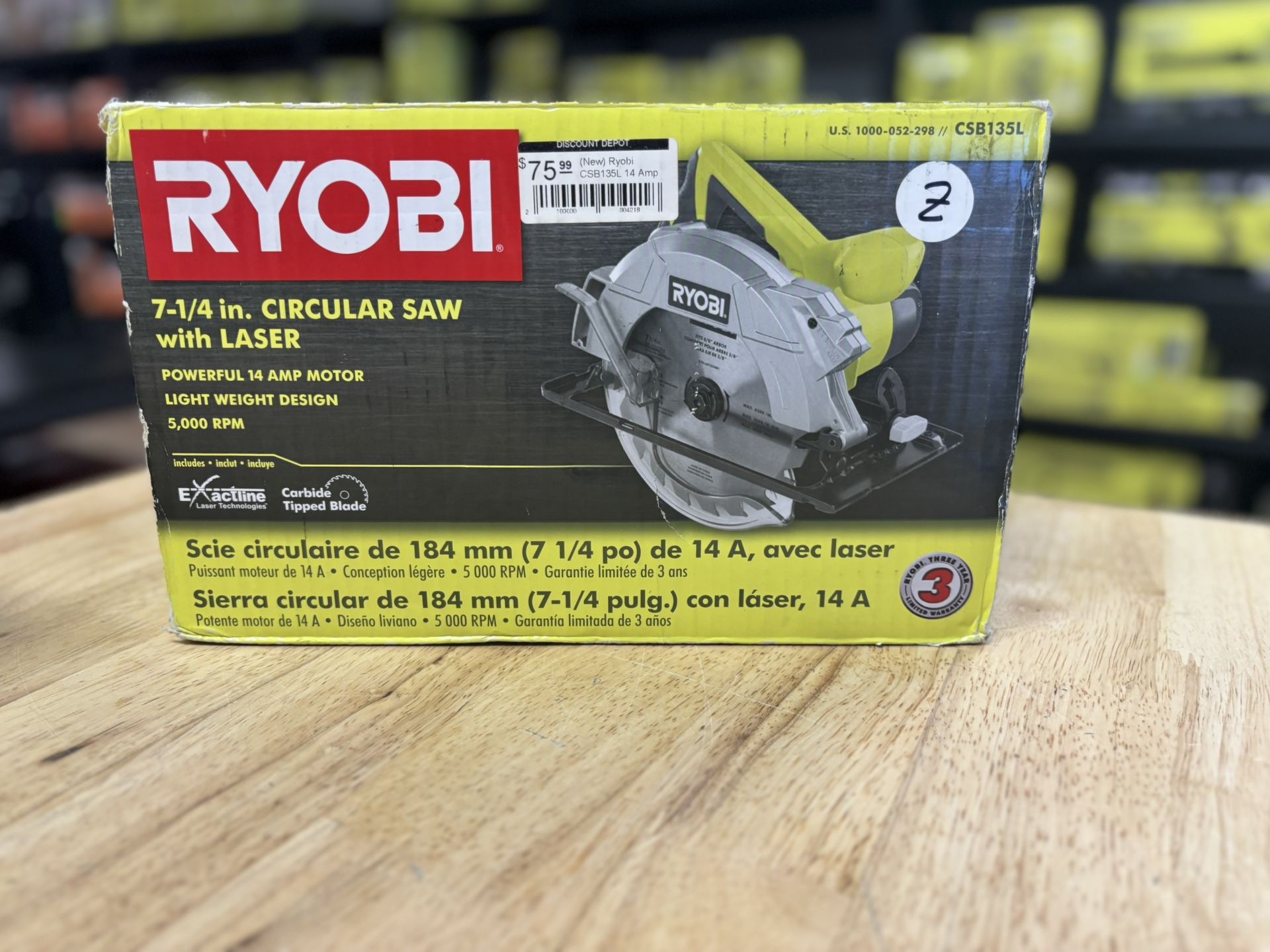14 Amp 7-1/4 in. Circular Saw with Laser