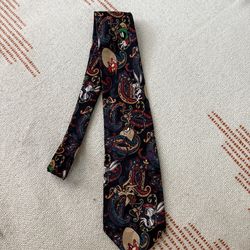 Looney Tunes Paisley Neck Tie Bugs Bunny Taz Daffy Marvin