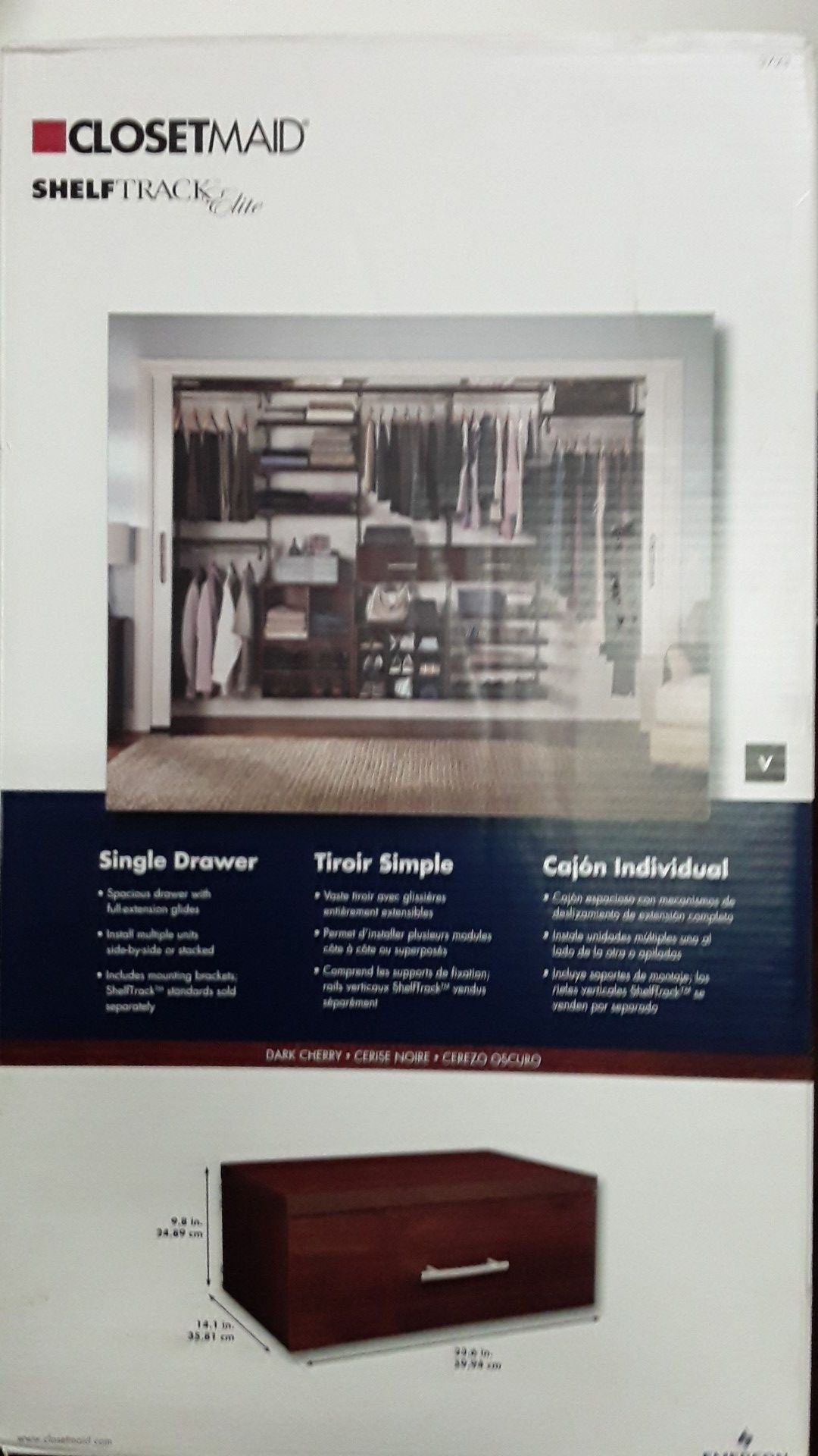 Clossetmaid shelf track