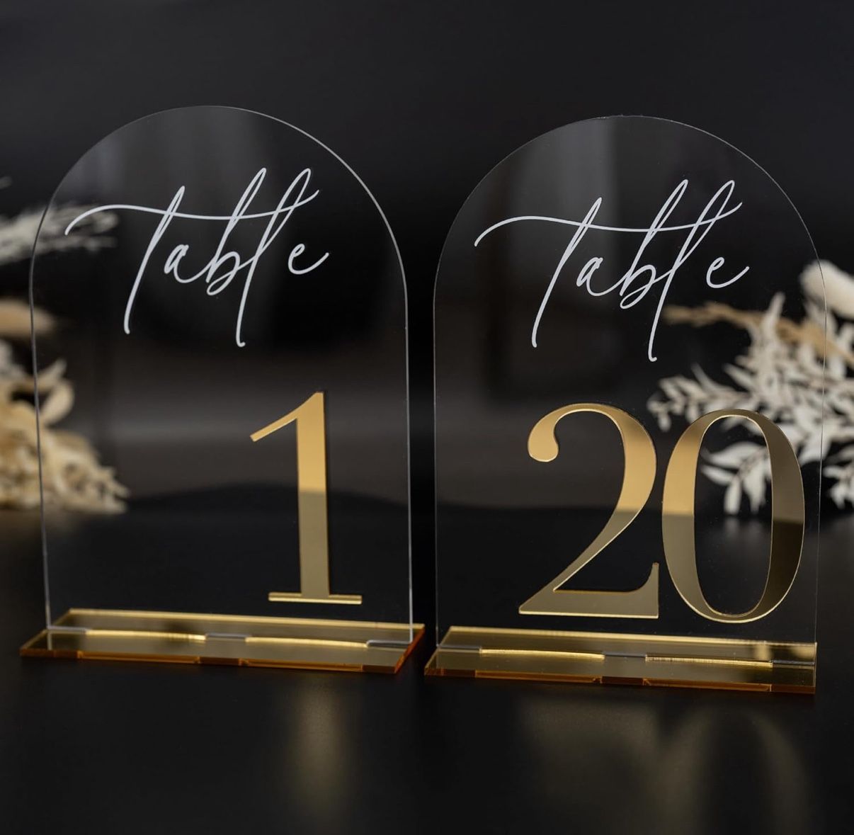 Acrylic Table Numbers 1-20
