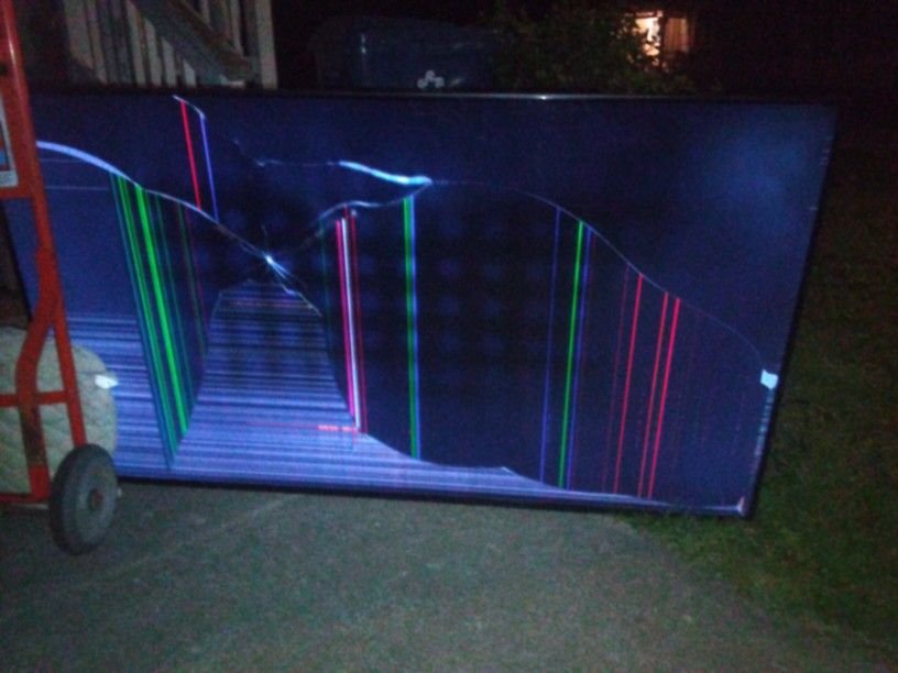 65" Vizio Flat Screen W/ Broken Screen