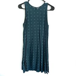 Old Navy Teal Printed Swing Dress