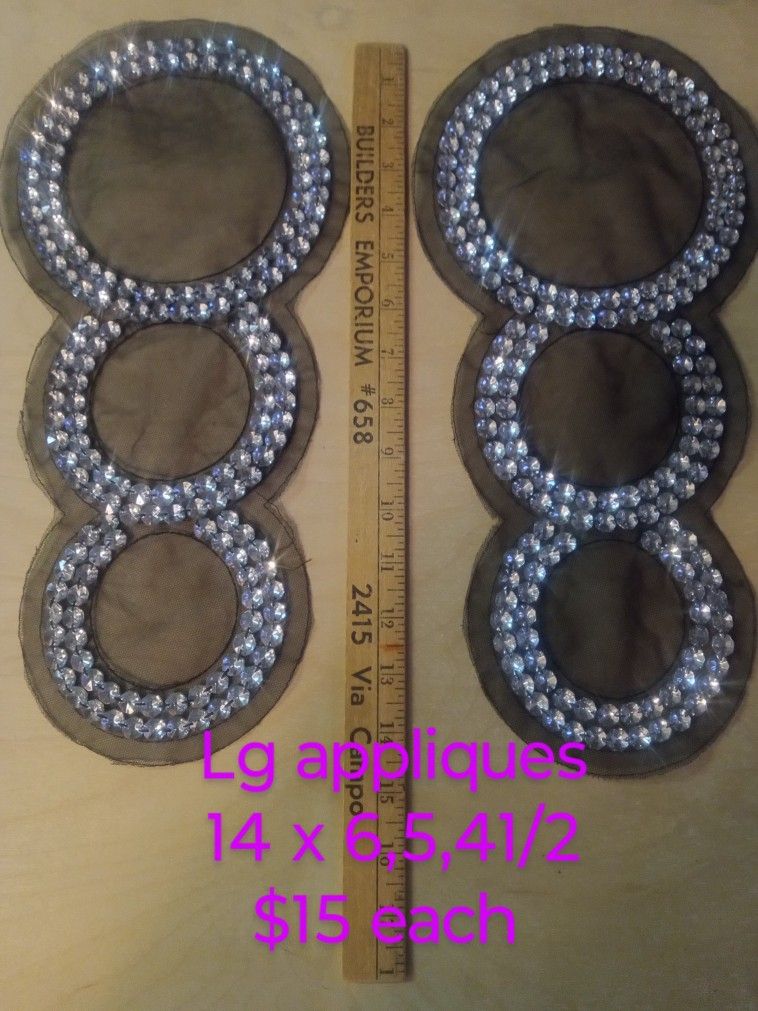 Sequined Appliques! Collars! Large and Small