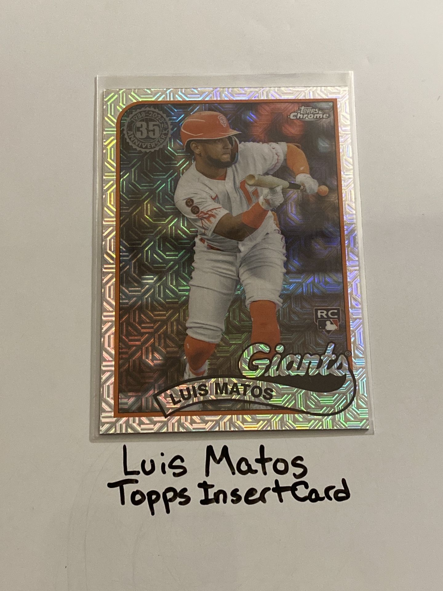 Luis Matos San Francisco Giants Outfielder Topps Short Print Insert Rookie Card. 