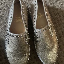 Christian Louboutin Gold Boat Shoes