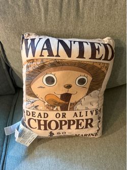 One Piece Wanted Poster Plush Pillow Miniso Tony Tony Chopper Bounty