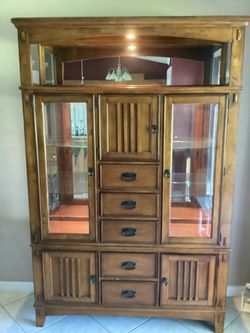 China hutch with lighting