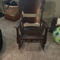 Antique Wood Rocker Chair