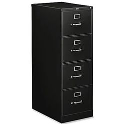 HON File Cabinet Black 4 Drawer Vertical 