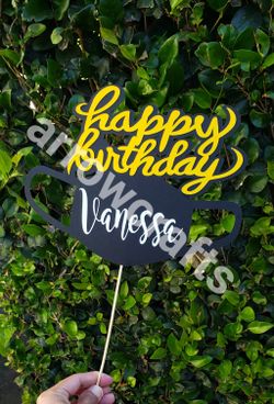 Happy birthday cake topper