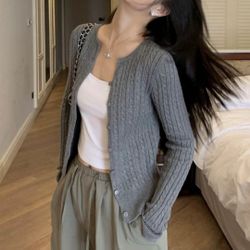 Winter Twisted Knitted Cardigan