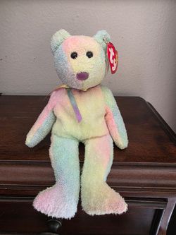 Ty Beanie Baby Pastel Tie-Dye Bear with Tag