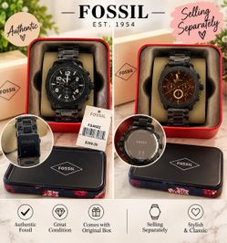 Fossil FS4682 Black Chronograph Watch