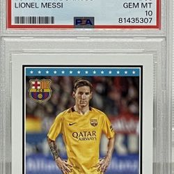 ⚽️2015 Panini Donruss ⚽️🏆LIONEL MESSI 🏆• GEM MINT 💎🔟•📊