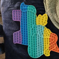 Unicorn push bubble forget toy