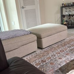 Beige ottoman 