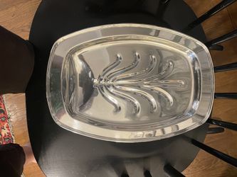 Vintage Regency Style Silver Meat Tray With Feet