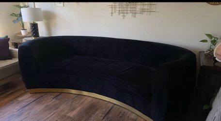 2 set black velvet sofas $400 each