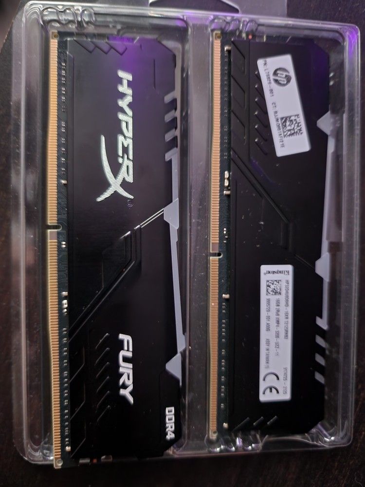 Kingston HP32D4U8D8HC-16X HyperX Fury 32GB (2 x 16GB) DDR4 2133 MHz Desktop Memory DIMM (288-Pin) RGB RAM