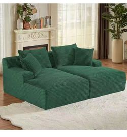 ❤️🔥 Oversized Double Chaise Lounge Indoor with Cup Holders