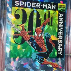 1992 Marvel 30th Anniversary Spider-Man Cracked Ice Prism Card