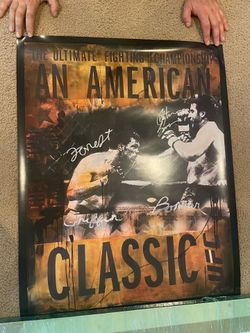 Autographed UFC “American Classic” Poster - Stephan Bonnar & Forrest Griffin Signed (Alternative shorter version: Dual Signed UFC Bonnar vs Griffin Am