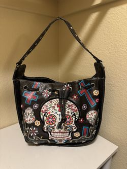 Skull Purse W/ Matching Wallet Nice Xmas Gift