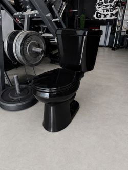 Black toilet
