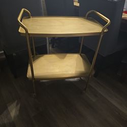 Vintage Gold Bar Cart