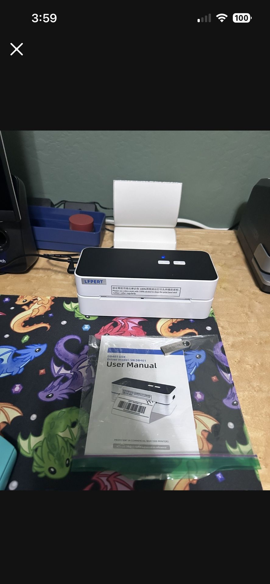 Shipping Label Printer 4x6 Included Labels