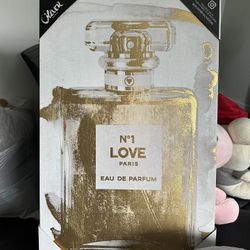 Gold Perfume Canvas Wall Art