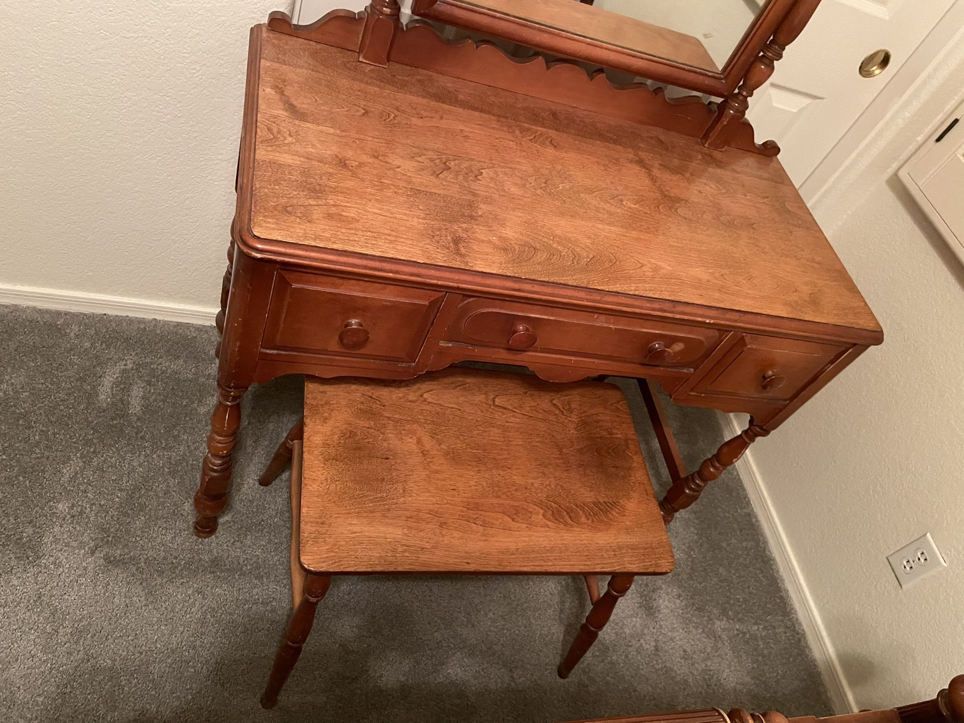Solid Wood Furniture Bedroom Set From ~1970’s