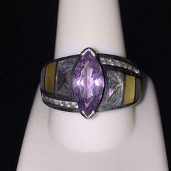 Ring 💍 Stunning Silver 925 Size 11 💎 with gemstones