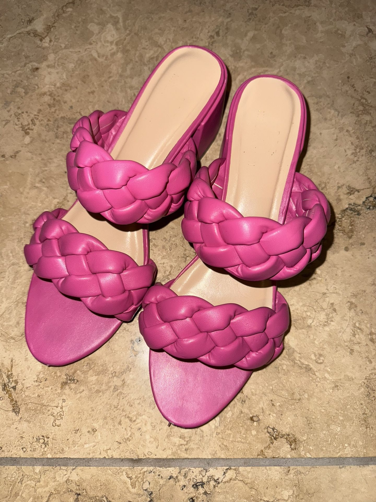 Pink kitten heel
