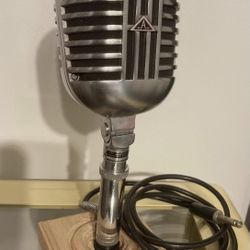 Customized Vintage Astatic DR Dynamic Microphone Works W/ Desk Stand Plz Read!!