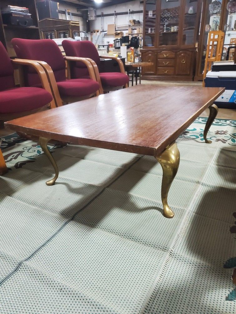 Coffee Table w/ Brass Base
