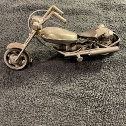 Harley Davidson chopper sculpture piece