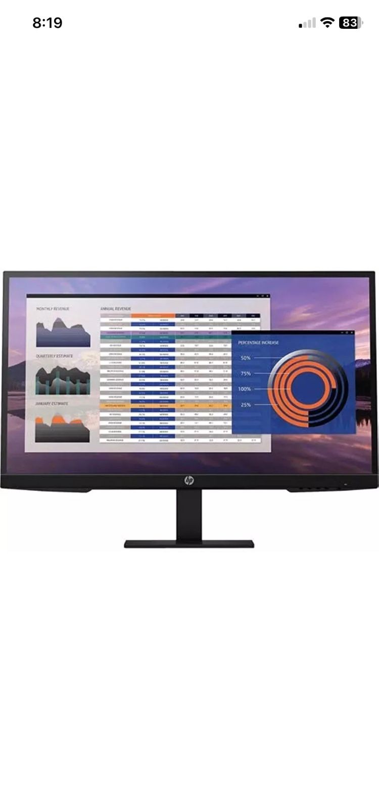 HP P27h 27-Inch G4 FHD 1920 x 1080 IPS Display Monitor HDMI Speaker Light Filter