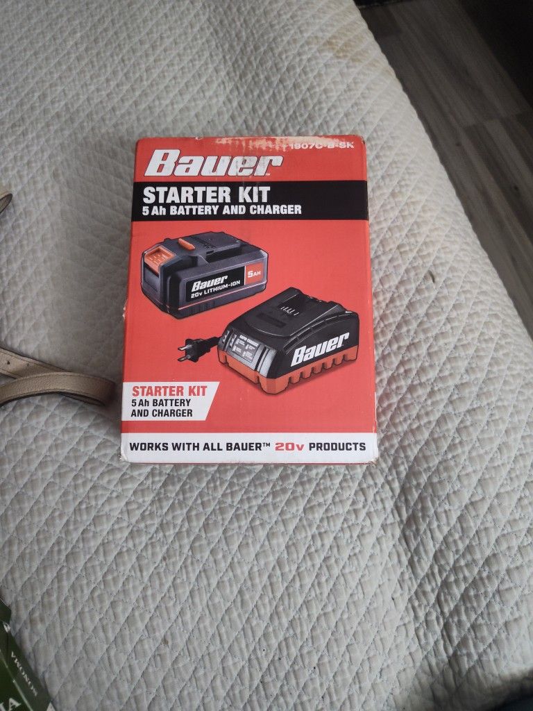 Brand New Bauer 5ah Battery And Charger