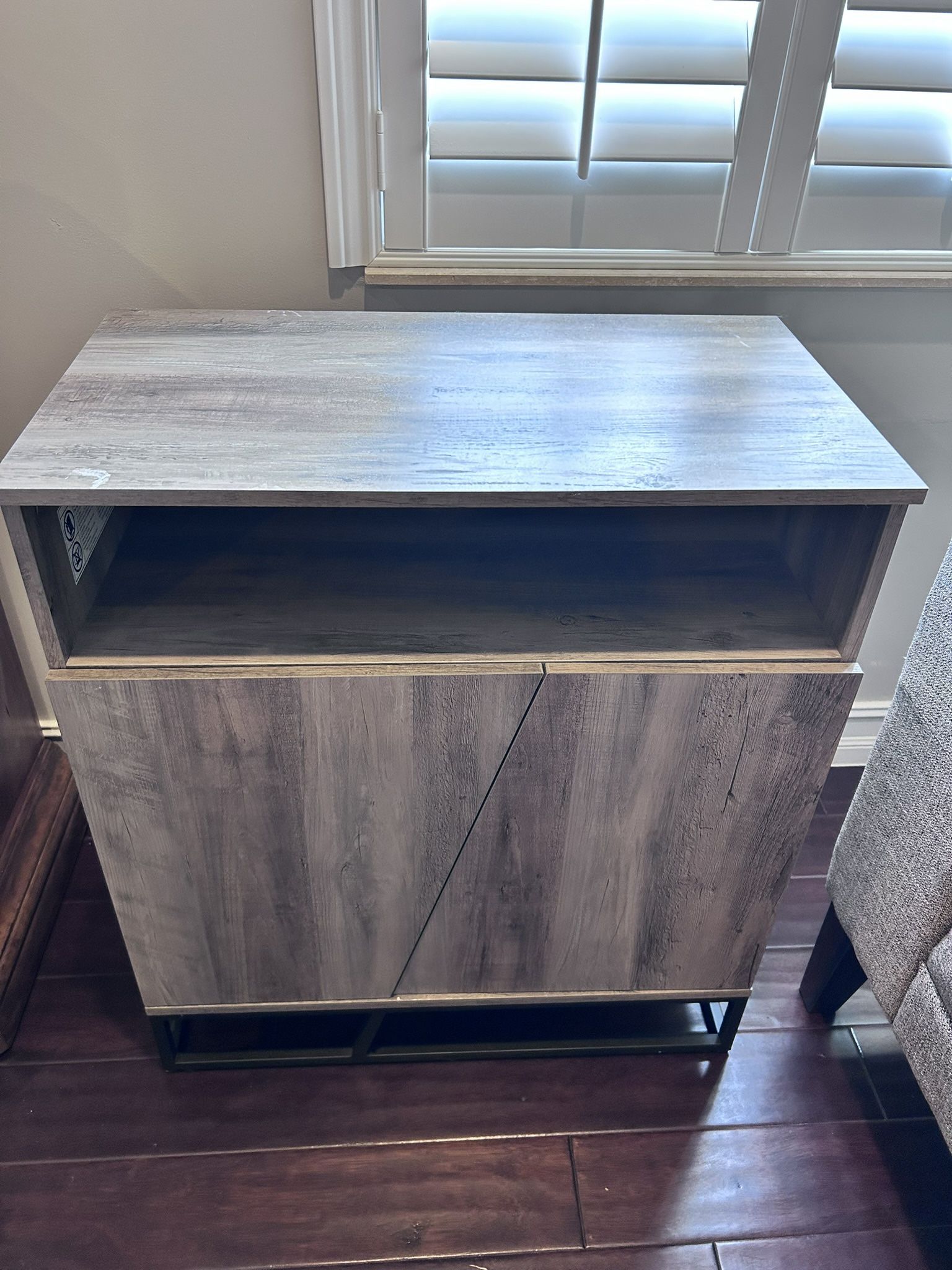 Contemporary Accent Cabinet w/ Shelf & Doors