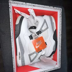 Air Jordan 4s White Cement