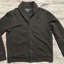Ralph Lauren Sweater Cardigan Dark Gray / Mens Large
